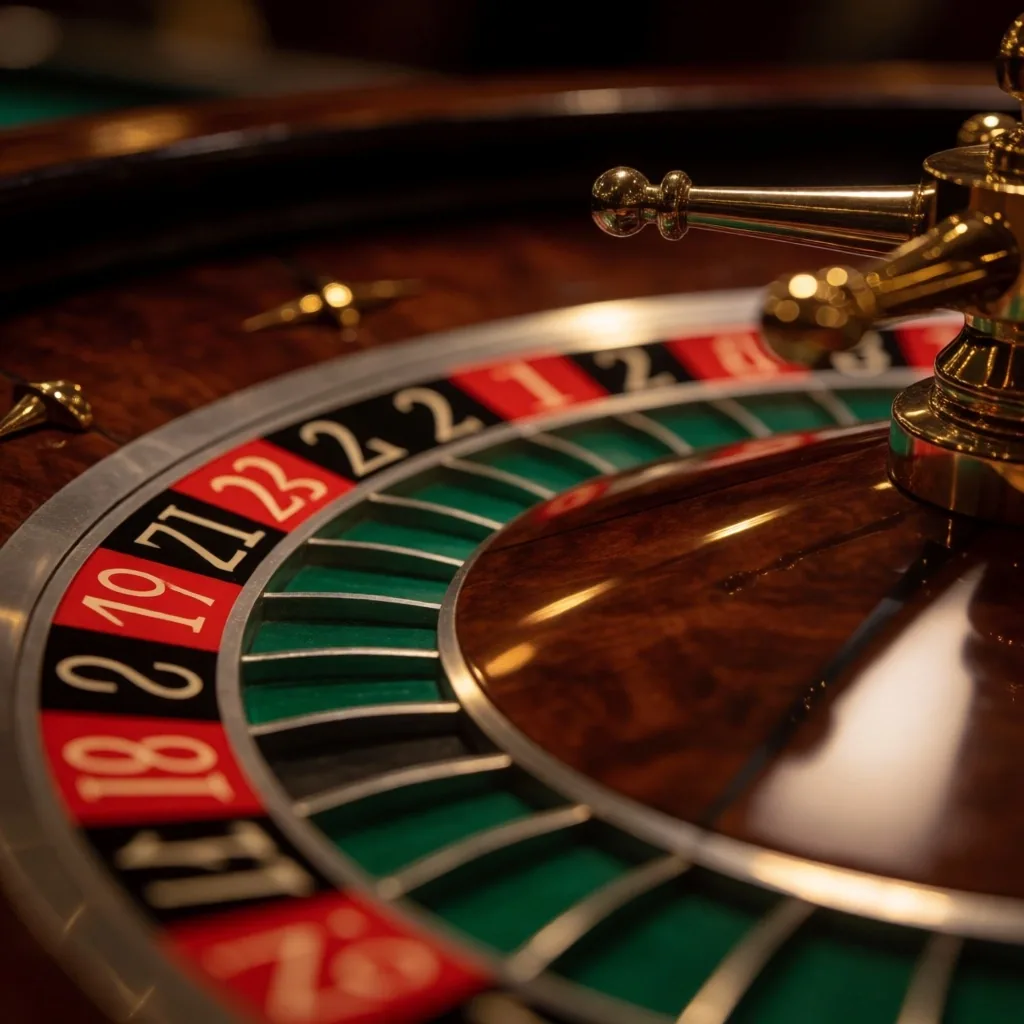 Roulette wheel on the gaming floor at Alderwick House Auckland