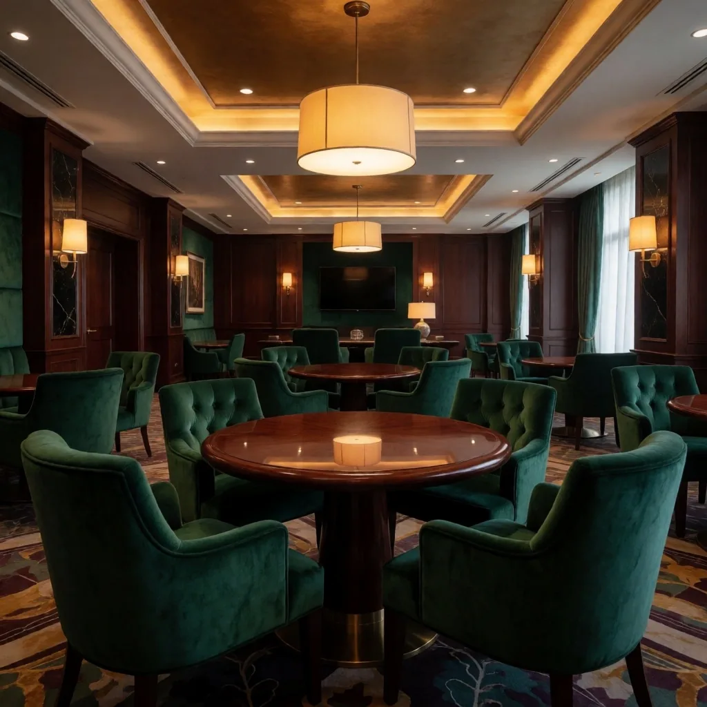 Private VIP gaming lounge interior