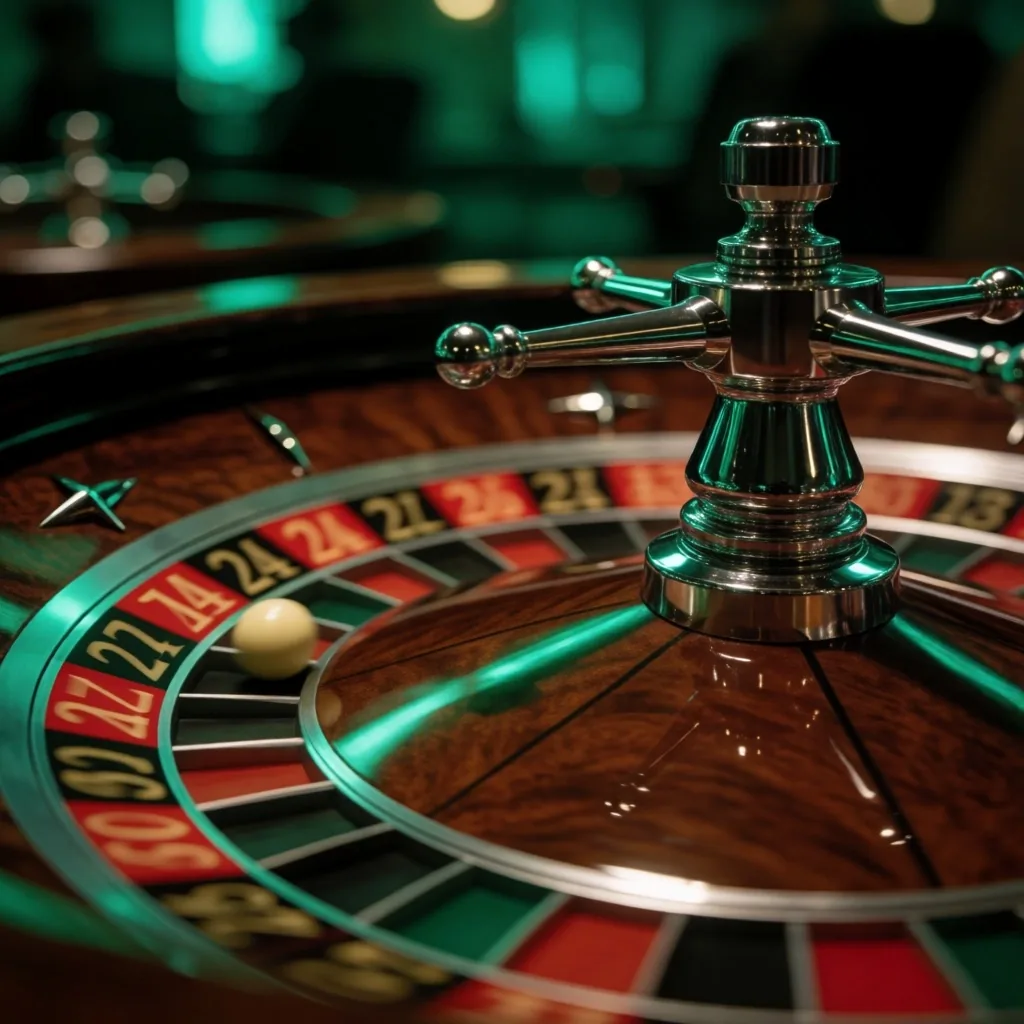 Roulette wheel on the gaming floor at Alderwick House Auckland